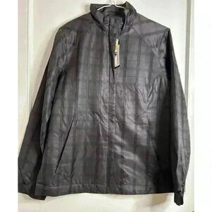 BNWT North End Sport Jacket in Black/Grey Plaid Size M